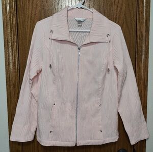 Women's Christopher & Banks Pink Blazer Jacket, Pockets, Size M